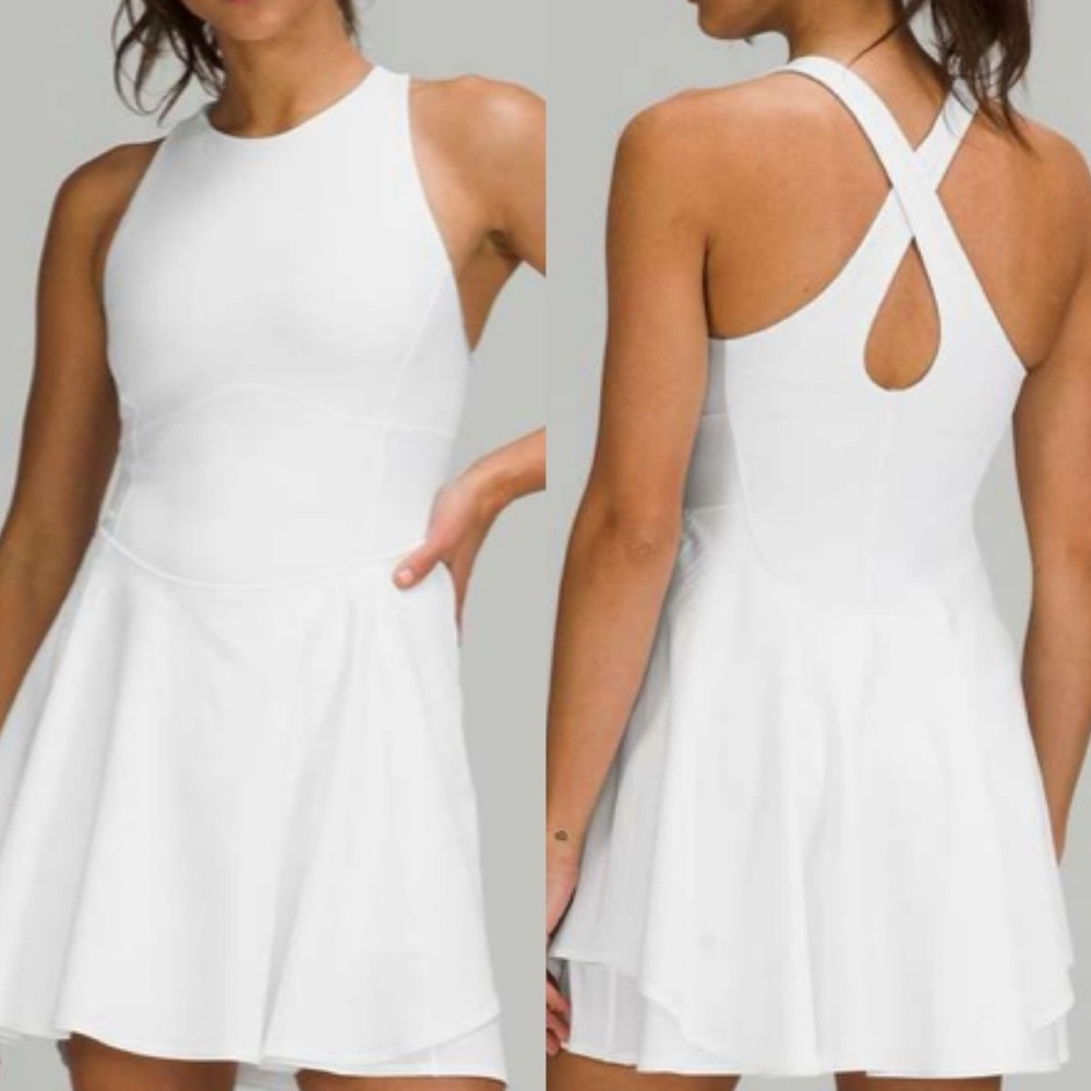 lululemon athletica White Cross-Back Athletic Dress